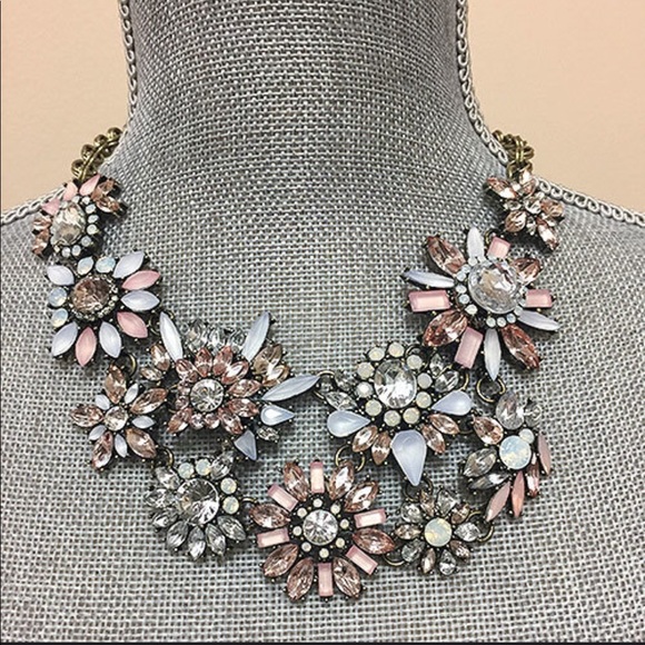 Pastel Flower Statement Necklace, NWT - Picture 2 of 3